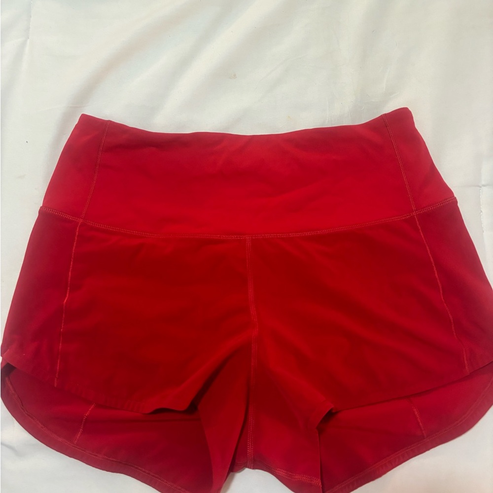 Lululemon Athletica Red Athletic Shorts